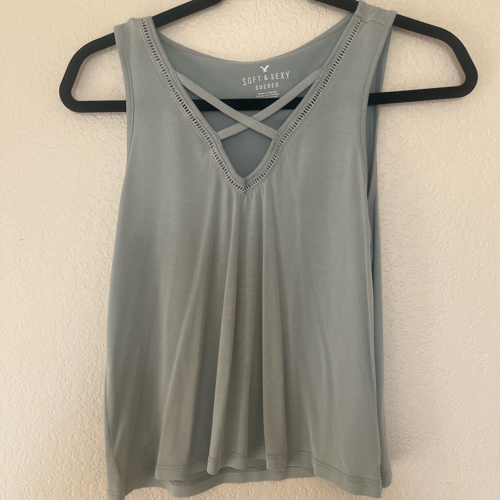 Xs sage green tank